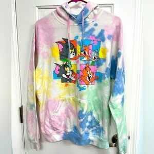 Tom and Jerry Tie Dye Hoodie Women’s Sz Medium